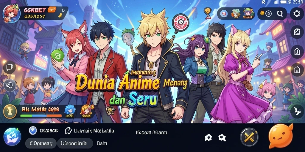 Tampilan gameplay seru di dunia Anime 66KBET.