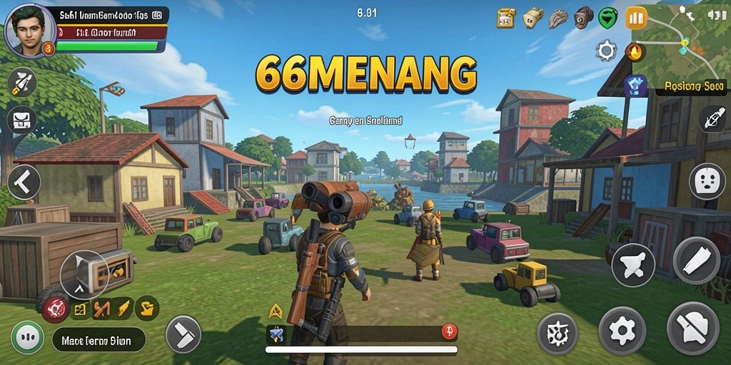 Screenshot 66MENANG menampilkan gameplay simulasi pengelolaan yang seru.