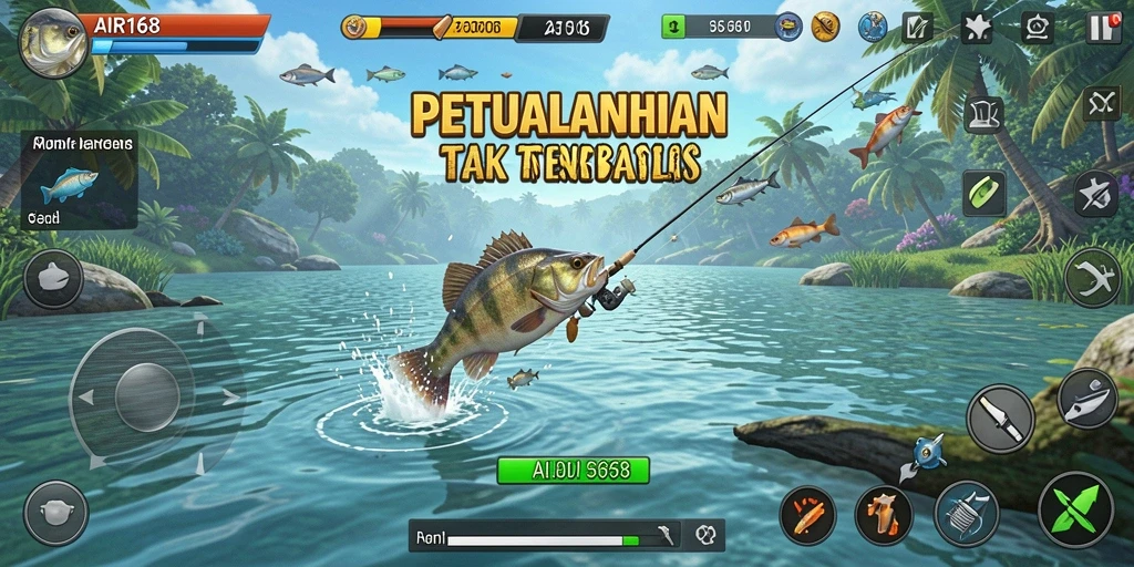 Tangkapan ikan besar dalam gameplay AIR168 yang mendebarkan.