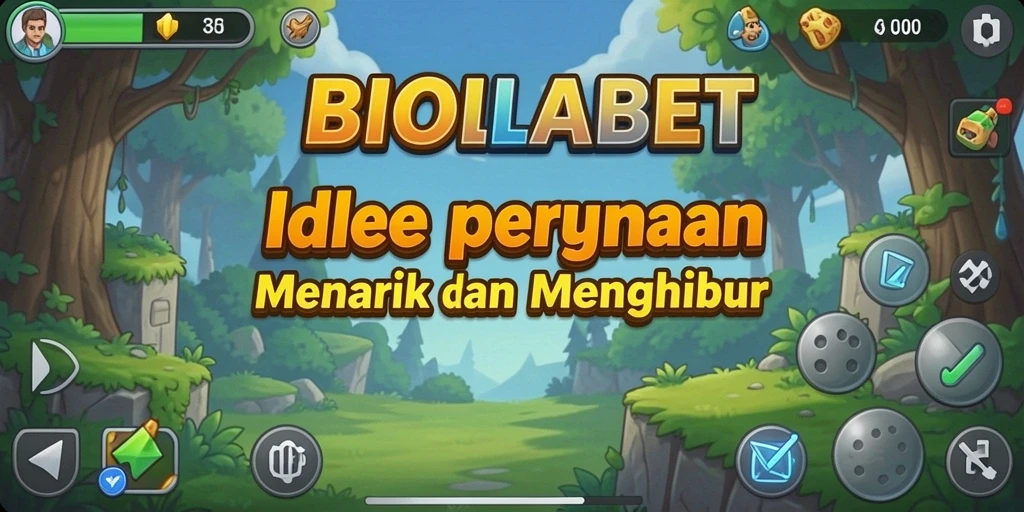 Tampilan gameplay BIOLABET yang menarik dengan karakter Idle.