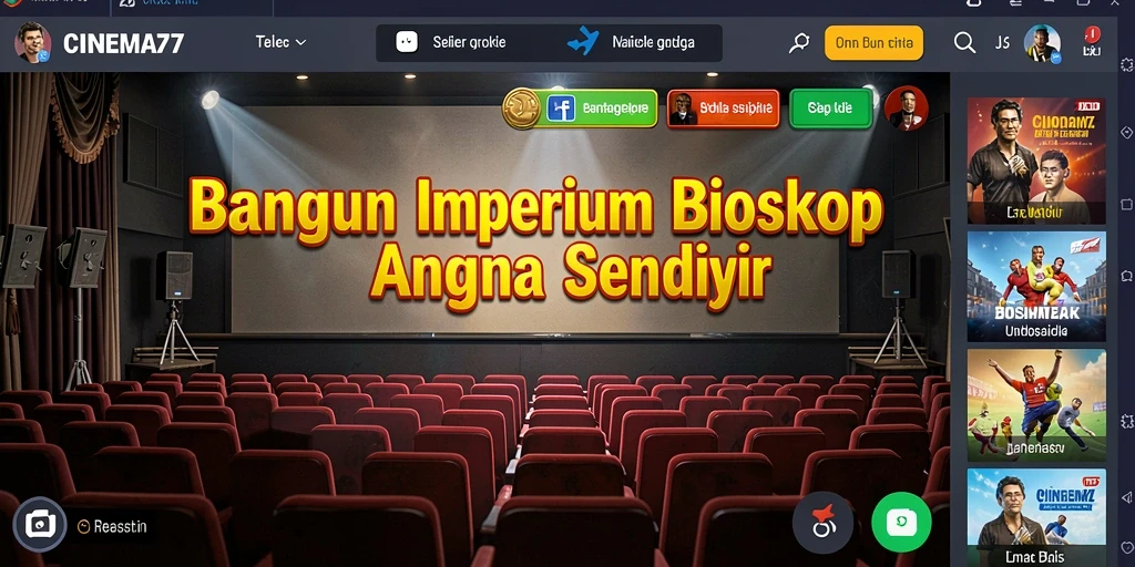 Tampilan gameplay menarik dari <strong>CINEMA77</strong> dengan manajemen bioskop.