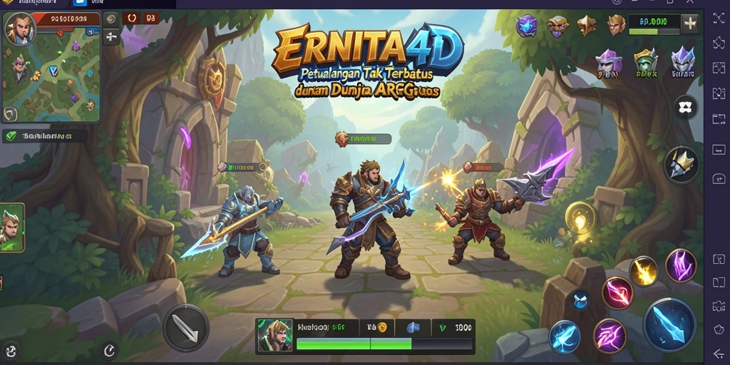 Tampilan gameplay mendebarkan dan strategi pertempuran dalam ERNITA4D.