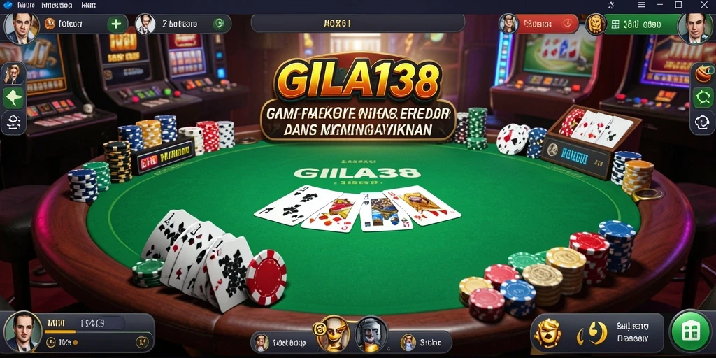 Tampilan gameplay seru dalam permainan Poker GILA138.