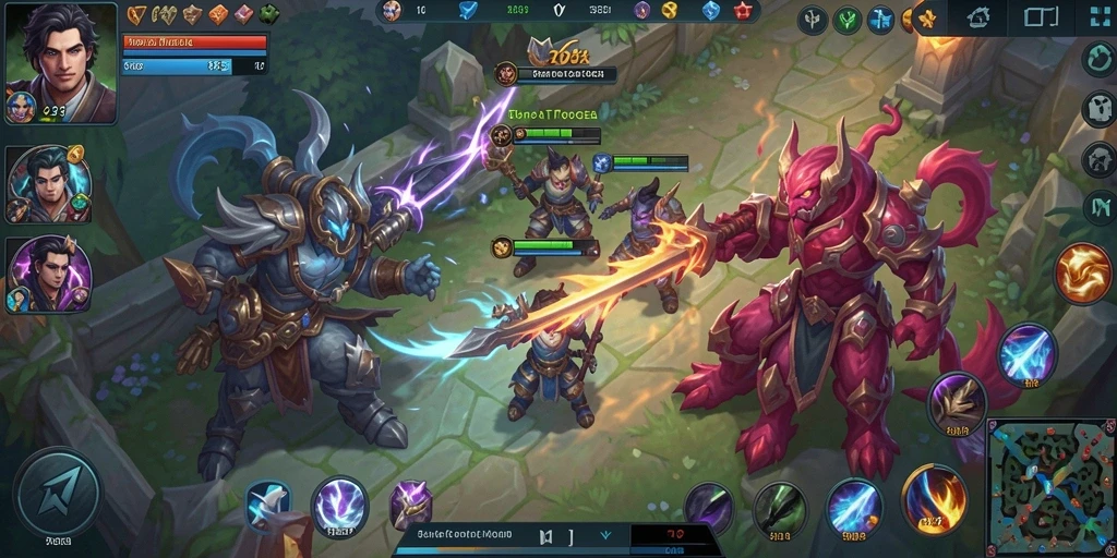 Tampilan gameplay seru dan intens dari GUATOGEL di arena pertempuran.