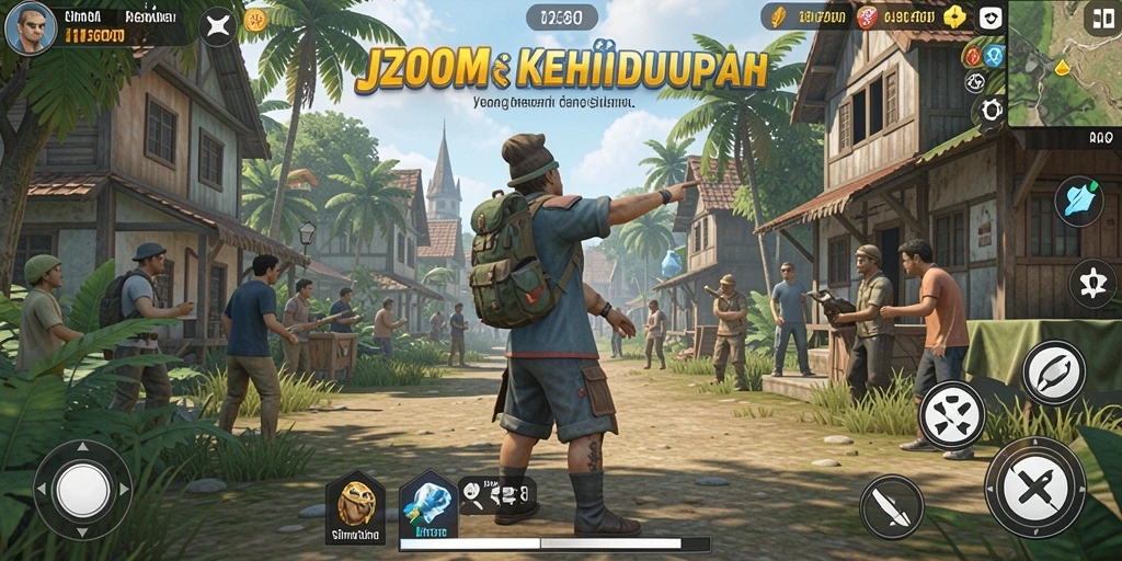 Tampilan gameplay J200M yang menarik dengan interaksi sosial yang intens.