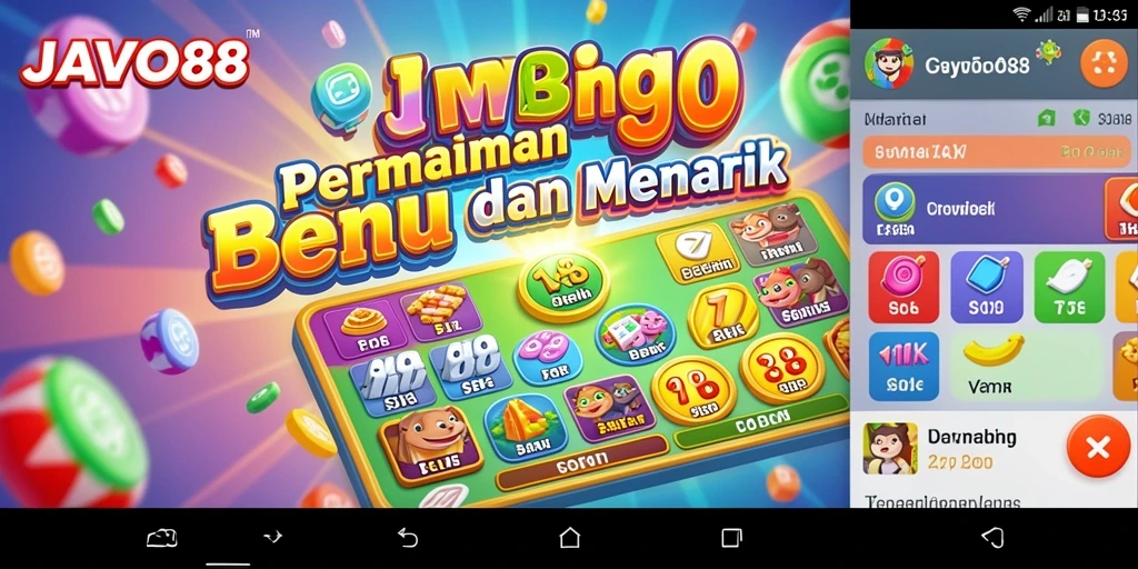 Tampilan gameplay seru di JAVO88 dengan kartu Bingo.