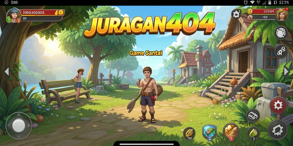 Tampilan gameplay seru di JURAGAN404 yang penuh warna.