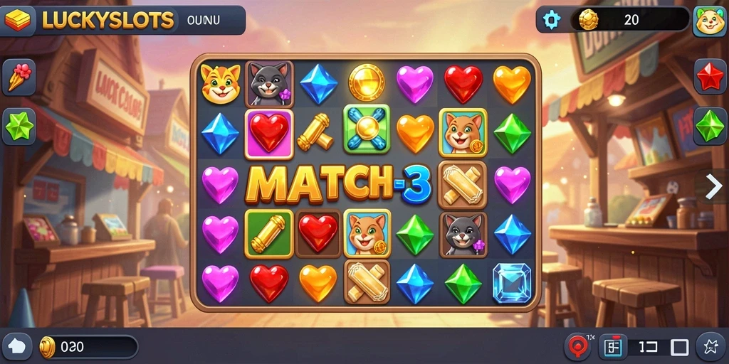 Gameplay seru LUCKYSLOTS dengan kombinasi slot yang menantang.