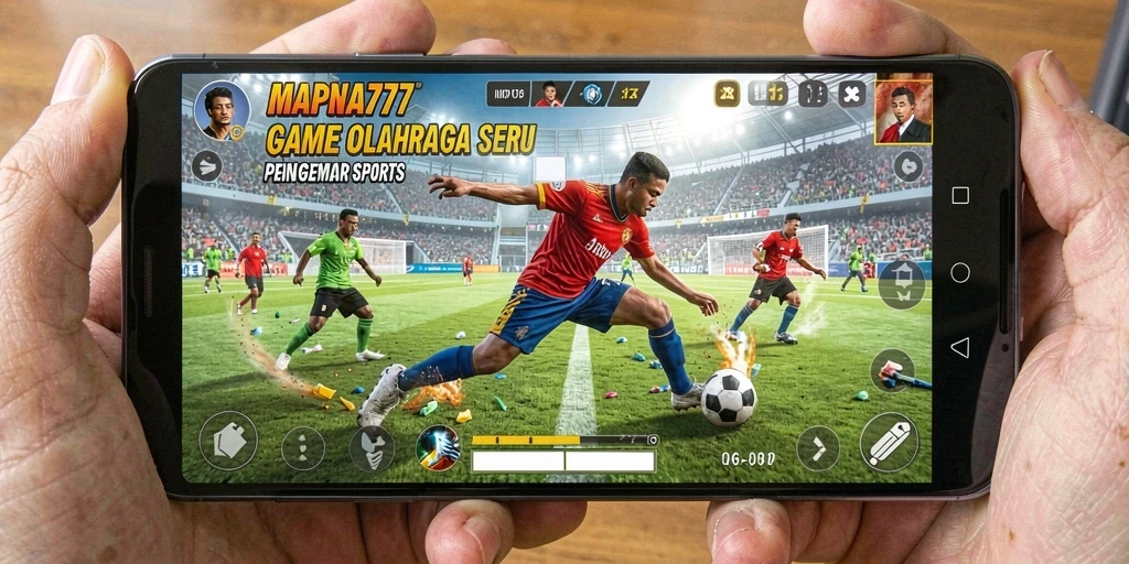 Tangkapan layar seru dari gameplay MAPNA777 menunjukkan pertandingan olahraga menegangkan.