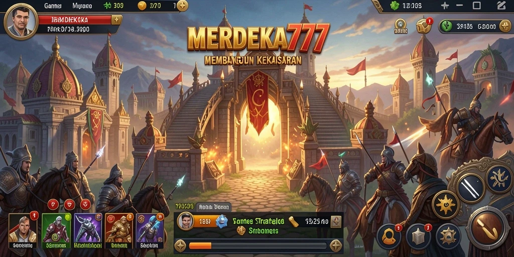 Screenshot gameplay <strong>MERDEKA777</strong> menampilkan aksi strategi yang mendalam.