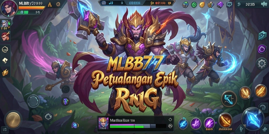 Tangkapan layar MLBB777 menampilkan aksi seru dalam pertempuran RPG.