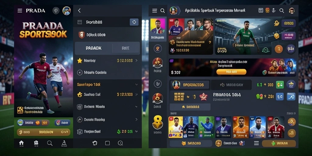 Tampilan gameplay menarik dari aplikasi PRADA188 Sportsbook.