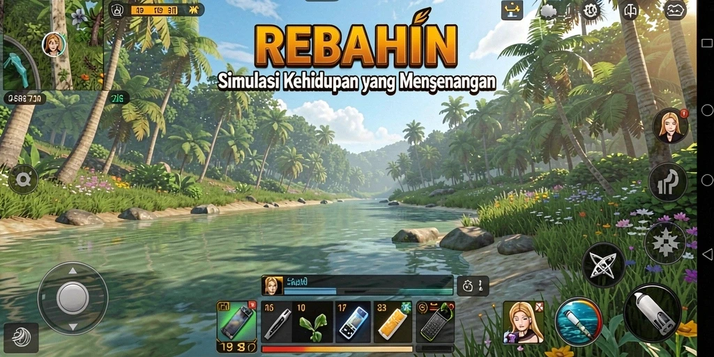Tampilan gameplay REBAHIN yang menarik dan interaktif.