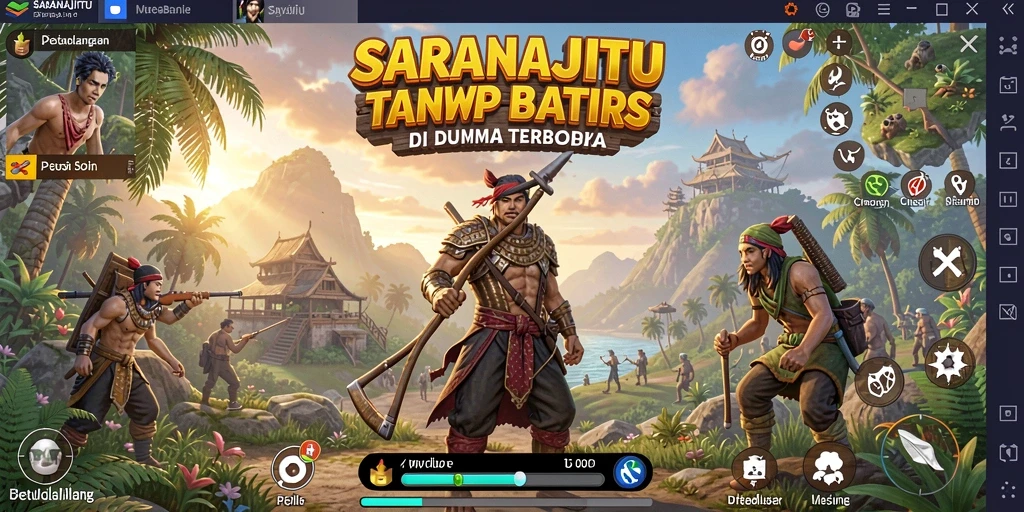 Tangkapan layar gameplay SARANAJITU yang menunjukkan petualangan di dunia terbuka.