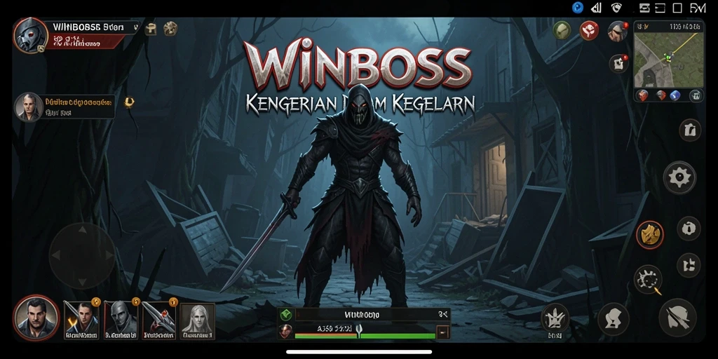 Tampilan gameplay WINBOSS yang mendebarkan dan menyeramkan.