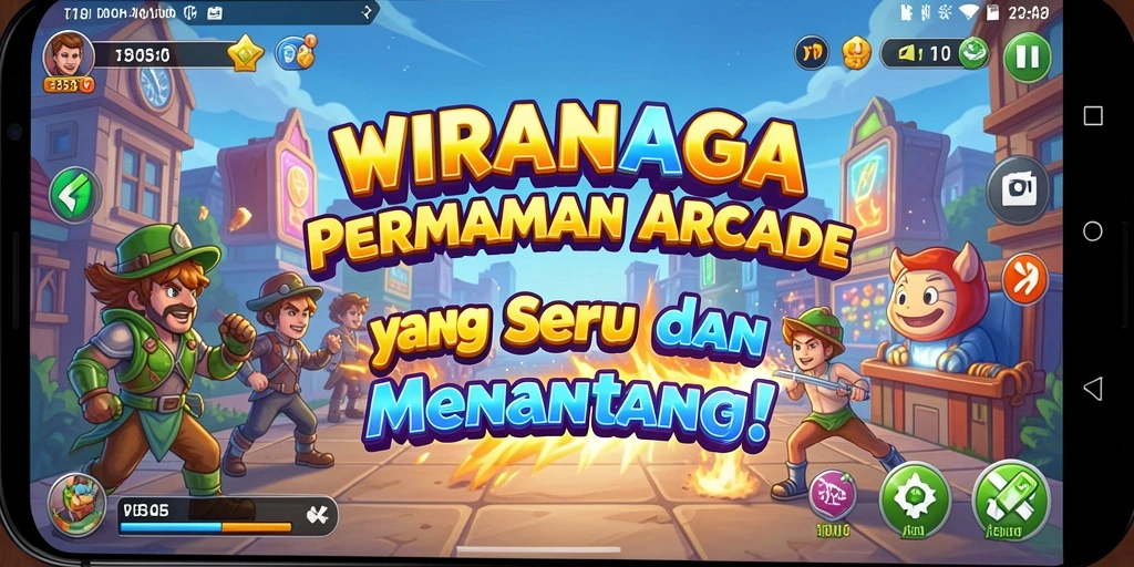 Tampilan gameplay WIRANAGA yang penuh aksi dan tantangan.